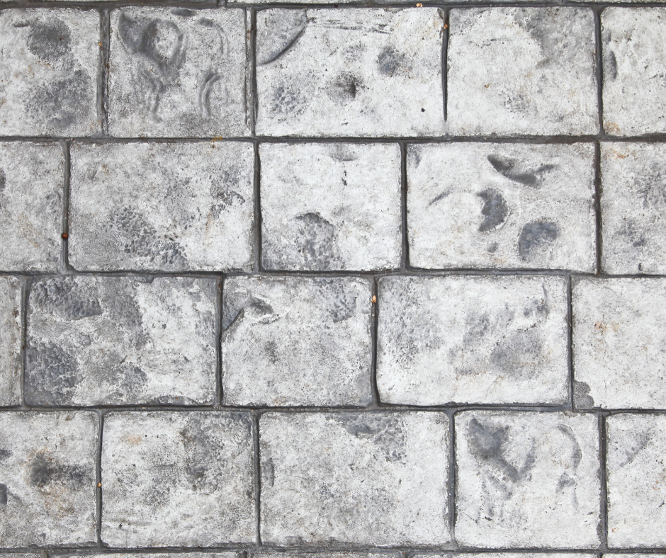 Picture of a stamped concrete pattern.